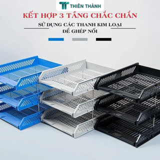  Kệ Đựng Tài Liệu Văn Phòng Phẩm Xếp Chồng - Khay Để Giấy Tờ Đa Năng Sắp Xếp Hồ Sơ Gọn Gàng Cho Mọi Không Gian 