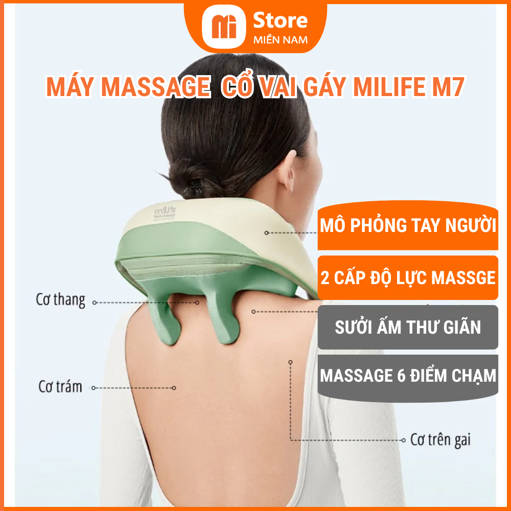 Máy massage cổ vai gáy miLife M7 chế độ massage đa dạng