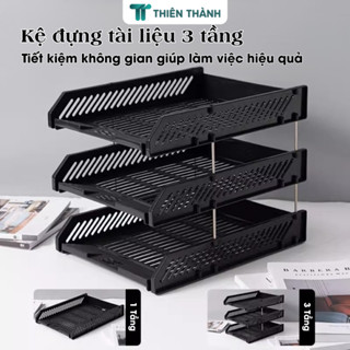 Kệ Để Hồ Sơ Văn Phòng 3 4 Tầng - Khay Đựng Giấy Tờ A4 Chuyên Dụng Giá Sắp Xếp Tài Liệu Bàn Làm Việc Hiệu Quả 