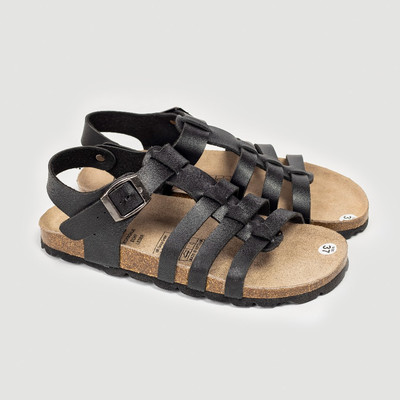 Sandal công sở Đế Trấu BIOLINE Official Unisex nam nữ văn phòng Quai Chiến Binh Da Pu cao cấp - PU12