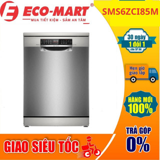 SMS6ZCI85M Máy rửa bát Bosch SMS6ZCI85M Series 6, 14 bộ có đèn, sấy Zeolith, nhập Đức