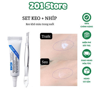 Set 2 Món Keo Thường + Nhíp Nhỏ Gắn Mi Giả 201store (Keo Chậm Khô)
