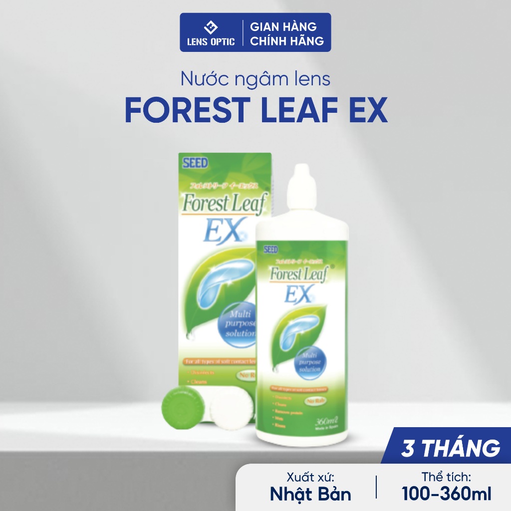 Nước rửa kính áp tròng Forest Leaf EX SEED dung dịch nc ngâm lens cho mắt khô nhạy cảm Lens Optic