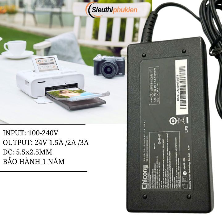 Dây Nguồn Máy In Canon CP1300 CP1200 CP910 CP900 24v - Bảo hành 1 năm