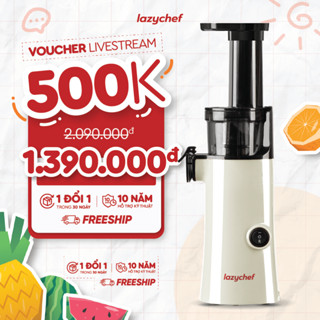 Máy Ép Chậm Lazychef 130W  - Máy Làm Kem Hoa Quả siêu mịn, Máy Ép Trái Cây, Công Nghệ Ép Lạnh, Ép kiệt bã