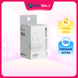 Bộ 2 núm ti Moyuum cổ rộng số 3 (6 - 8 tháng) - Thế hệ 3