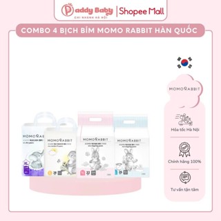 (Combo 4 bịch) Bỉm Momorabbit Hàn Quốc đủ size cho bé ( Nhập khẩu chính hãng )