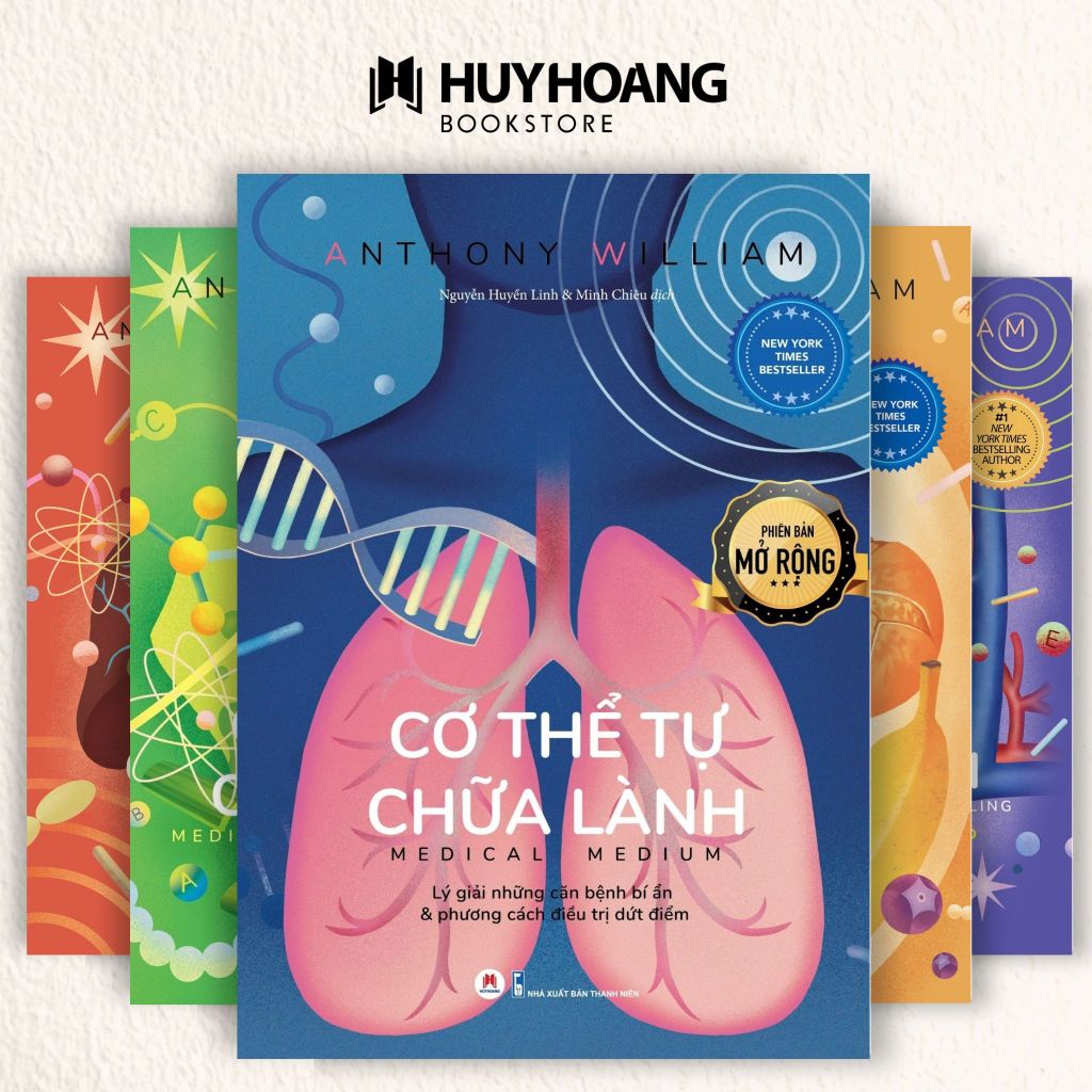 Sách Combo 5 Cuốn Cơ Thể Tự Chữa Lành, sách y học, sức khỏe, tự áp dụng, thói quen ăn uống