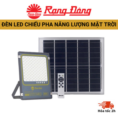 Đèn LED chiếu pha năng lượng mặt trời Rạng Đông CP03.SL.RAD 200W.V2 công suất 200W chống nước, chiếu sáng an toàn