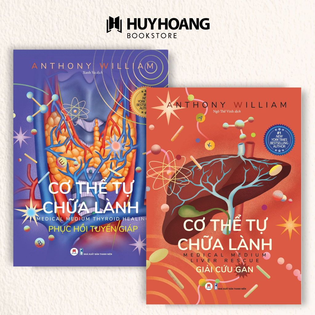Sách - Combo 2 Cuốn Cơ Thể Tự Chữa Lành (Giải Cứu Gan + Phục Hồi Tuyến Giáp)