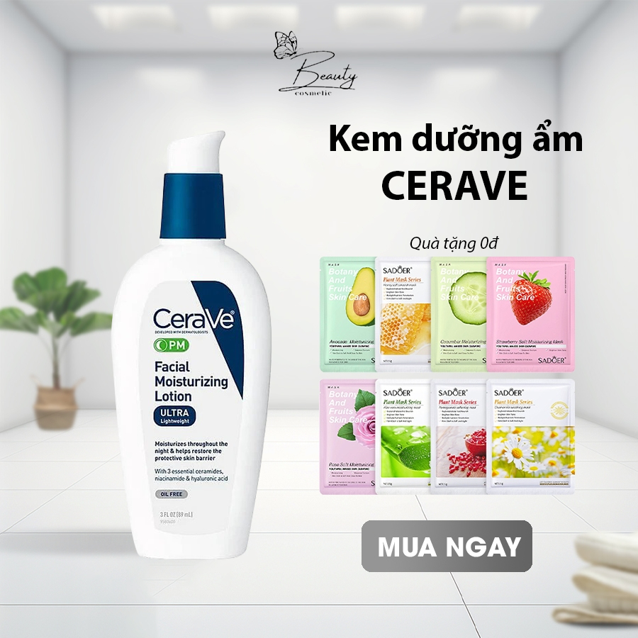 Kem dưỡng ẩm ban đêm CeraVe PM Facial Moisturizing Lotion 89ml BeautyCosmetics