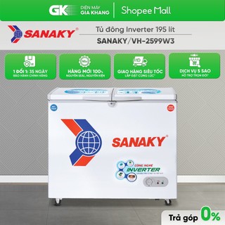 Vh-2599w3 - tủ đông inverter sanaky 195l vh-2599w3