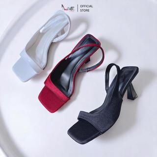 LOVIIECORNER - GIÀY SANDAL CAO GÓT NỮ QUAI NGANG BẦU 9 PHÂN - GIÀY CAO GÓT NỮ CÔNG SỞ PHONG CÁCH BASIC - G231094