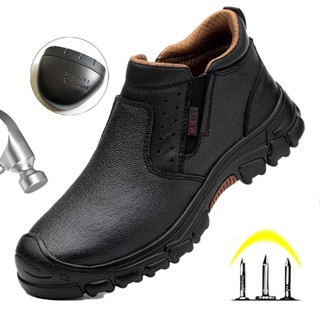 Giày Bảo Hộ Lao Động Không Dây Chống Nước SAFEGO MS909 Chống Đinh/Chống Va Dập/Chống Nước/Chống Trơn Trượt