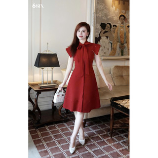 Váy ALICE thắt nơ vai xẻ