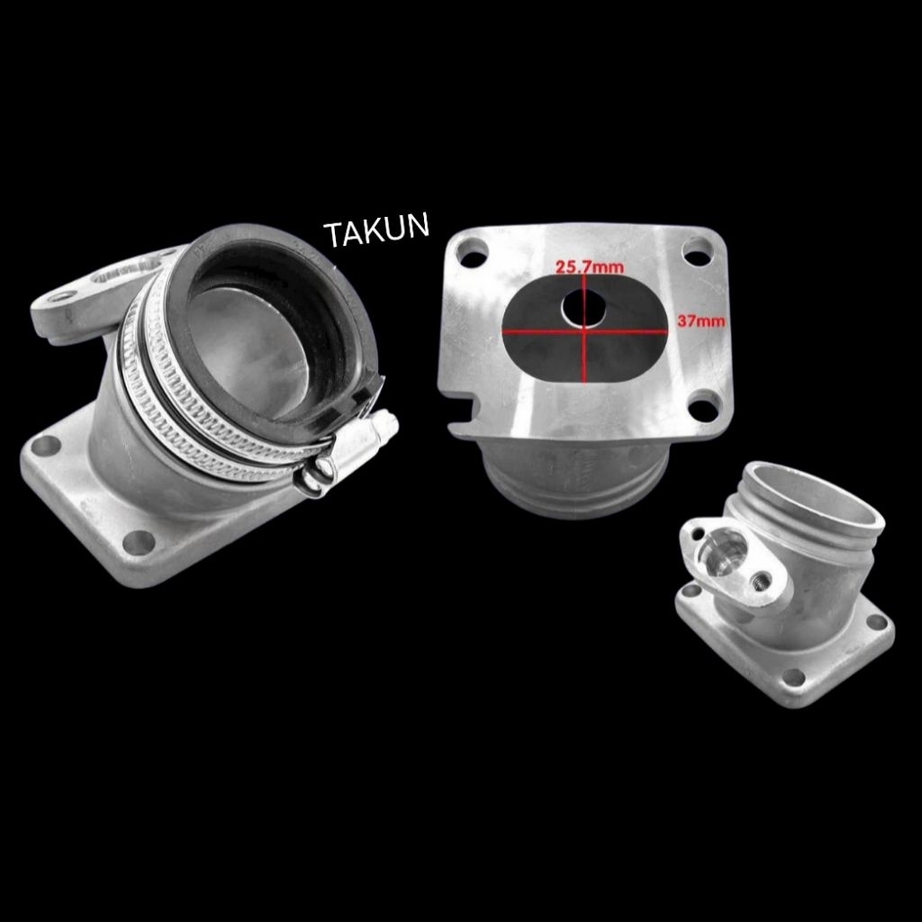 Họng co xăng, cổ hút Fi xe EXCITER 135, 150, 155... sài họng 40, 42, 44mm