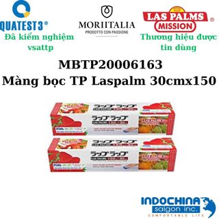 Màng bọc thực phẩm 600 LasPalms chính hãng 45cm dài 500m dẻo dai bám dính tốt an toàn vệ sinh thực phẩm