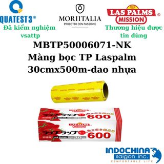 Màng bọc thực phẩm 600 LasPalms chính hãng 45cm dài 500m dẻo dai bám dính tốt an toàn vệ sinh thực phẩm
