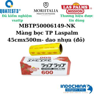Màng bọc thực phẩm 600 LasPalms chính hãng 45cm dài 500m dẻo dai bám dính tốt an toàn vệ sinh thực phẩm