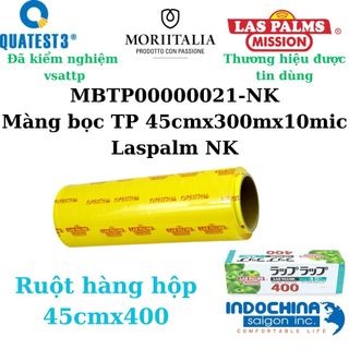 Màng bọc thực phẩm 600 LasPalms chính hãng nhiều mét khổ rộng 30cm co giản tốt bám dính tốt an toàn thực phẩm