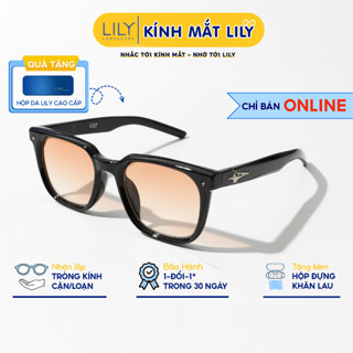 Kính mát vuông nam nữ LILY EYE WEAR chống tia UV400 bảo vệ mắt thời trang và kiểu dáng hiện đại thời trang KC26