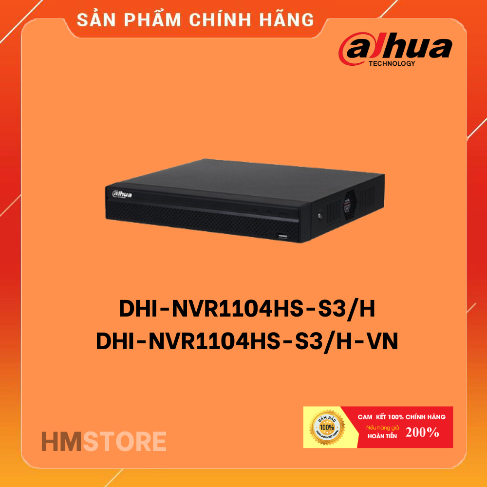 Đầu ghi chính hãng Dahua IP 4 cổng NVR1104HS-S3/H