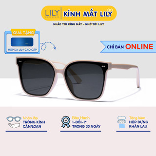 Kính mát nữ vuông LILY EYEWEAR mắt to chống tia UV400 phụ kiện thời trang a140