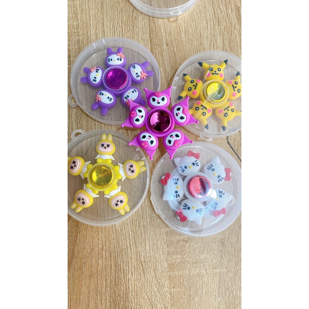 Đồ chơi con quay spinner 5 cánh Sanrio, con quay spinner loại xịn
