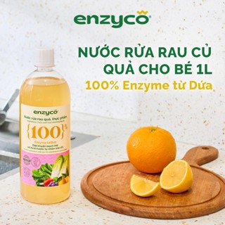 Nước Rửa Rau Quả Cho Bé Enzyco 1L, Ngâm Rửa Thực Phẩm Ăn Dặm, Làm Sạch Bằng Enzyme Từ Dứa, An Toàn Cho Bé