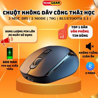 Chuột Không Dây Bluetooth A6 CoreX, Không Gây Ồn Pin Sạc Kết Nối 2 Chế Độ Cho Mọi Thiết Bị Máy Tính, Laptop