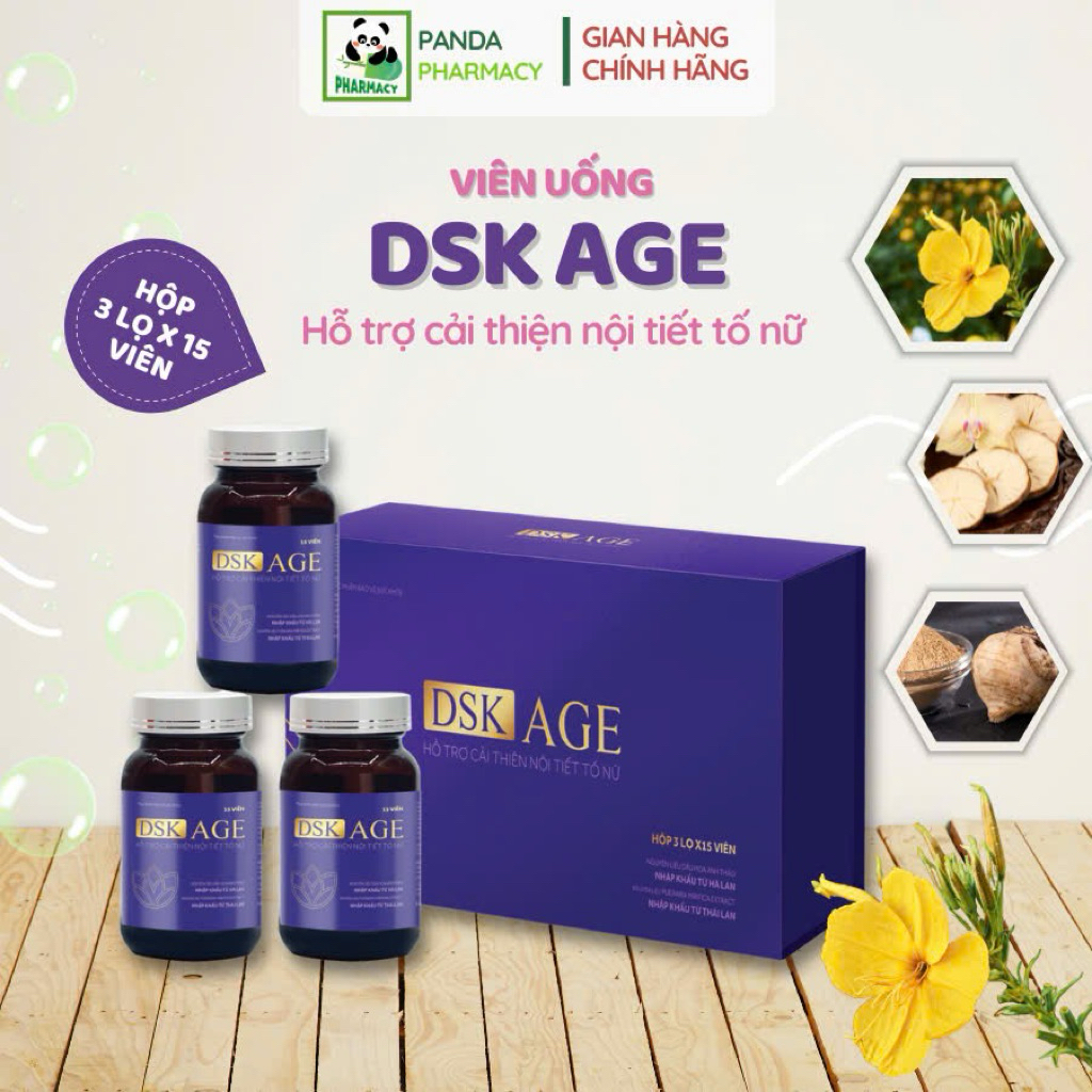 Viên Uống DSK AGE Hỗ Trợ Cải Thiện Nội Tiết Tố Nữ Giảm Khô Hạn Tăng Cường Sức Khỏe Sinh Lý