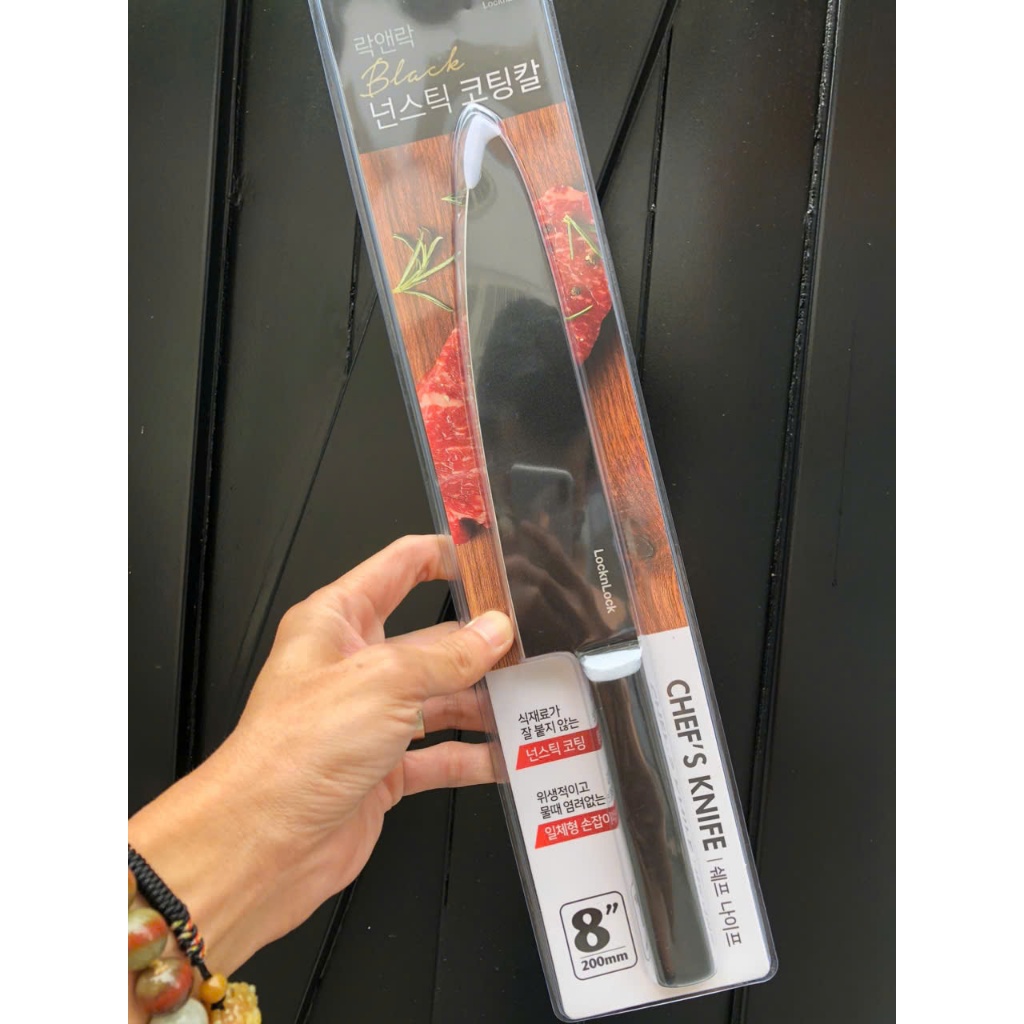 [ LOCK&LOCK CHÍNH HÃNG ] Dao nhà bếp Chef's Knife dài 330 mm, bằng thép không gỉ CKK311 - Màu đen