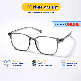  Gọng kính mắt vuông nam nữ LILY EYEWEAR chất liệu nhựa cao cấp chắc chắn kiểu dáng hiện đại màu sắc thời thượng 3060KOR 