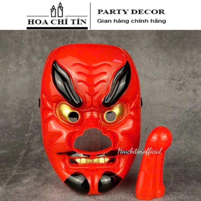 Mặt nạ nhật bản hoá trang halloween Tengu Thiên Cẩu