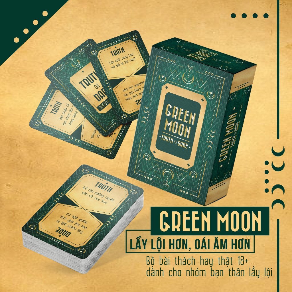 Bộ Drinking Game Green Moon Truth Or Dare 50 Lá Game Thật Thách Cho Nhóm Bạn