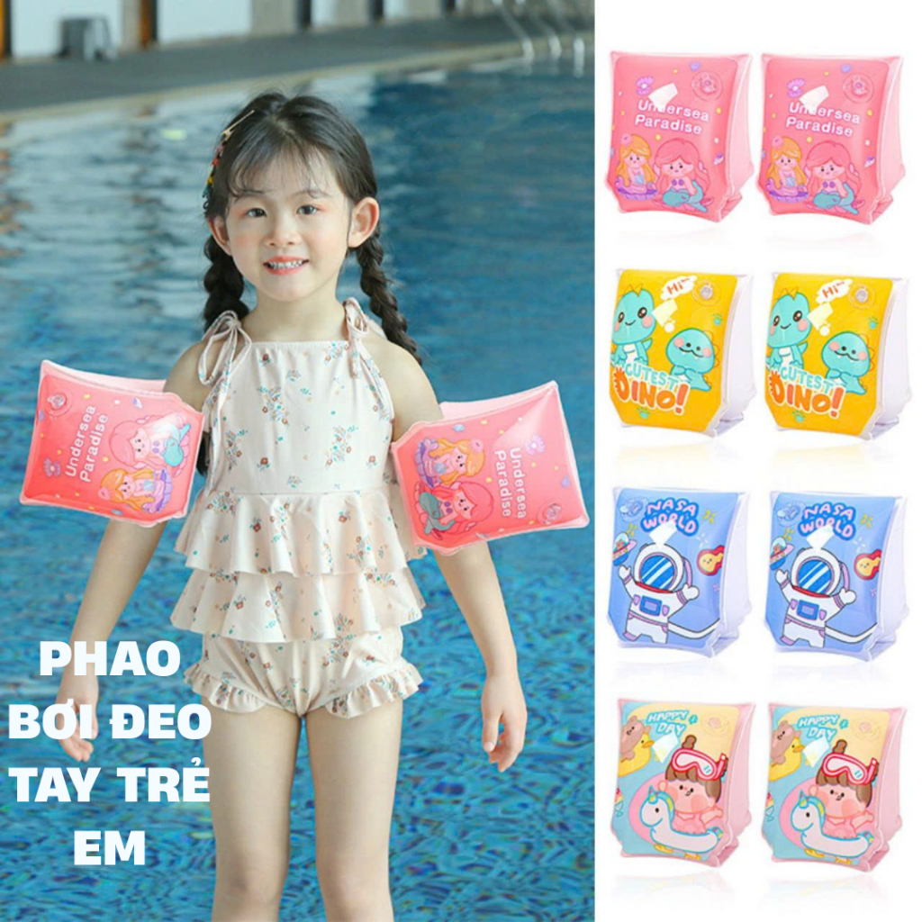 Phao tay tập bơi cho bé từ 15–35kg 3-12 tuổi chống xì, nổi tốt, giúp bé tự tin dưới nước YURIPROMAX
