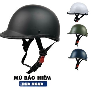 Mũ bảo hiểm lưỡi trai nửa đầu Đua Ngựa nhẹ nhàng thời trang đi trong phố nón bảo hiểm 1/2