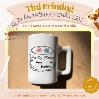  Ly sứ Minh Long in hình theo yêu cầu 2-3 hình - Gốm sứ cao cấp Tini Printing 