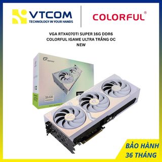  Card Màn Hình iGame GeForce RTX 4070 Ti SUPER Ultra White OC 16GB-V New Bảo Hành chính hãng 36 Tháng 