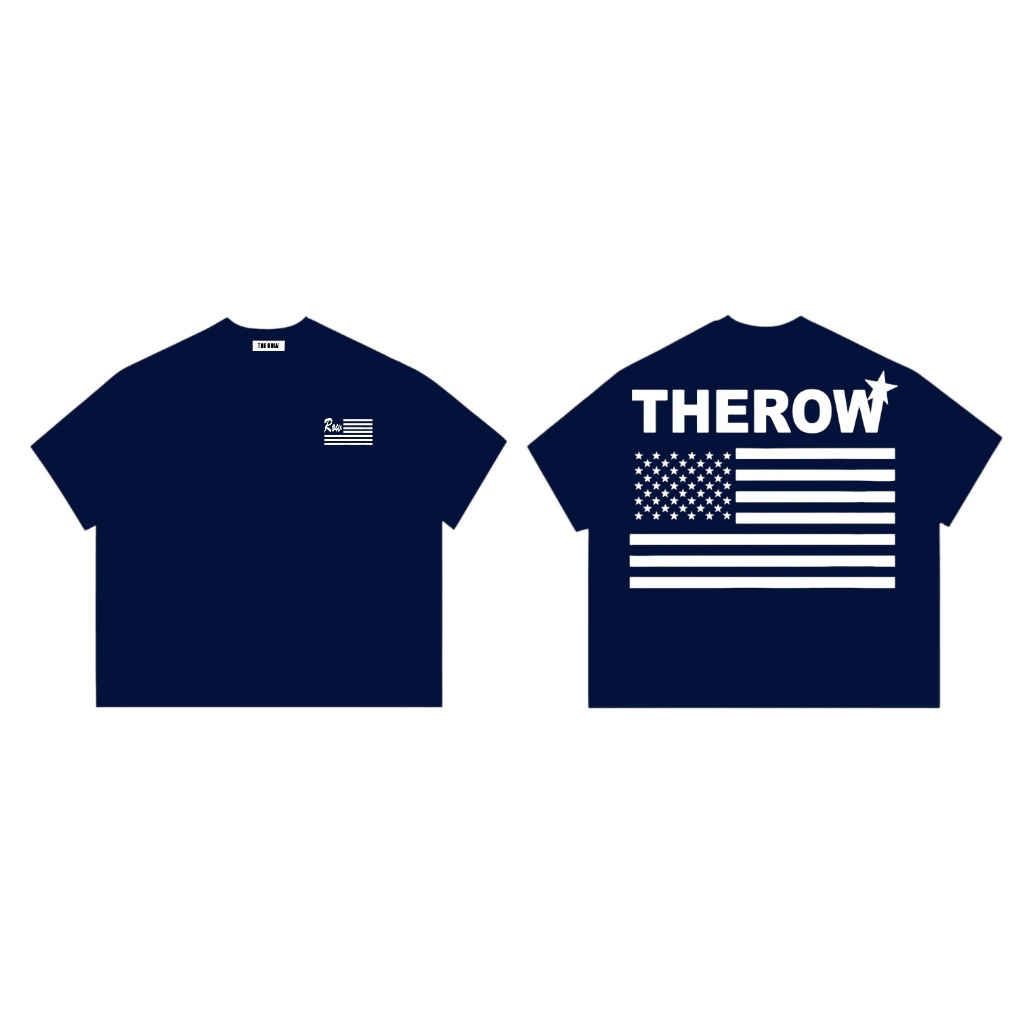 Áo Thun Boxy Local Brand THEROW Tay Ngắn Cotton 250gsm " CỜ MỸ " Áo Phông Forrm Rộng Mùa Hè Kiểu Đẹp Unisex Nam Nữ | BigBuy360 - bigbuy360.vn