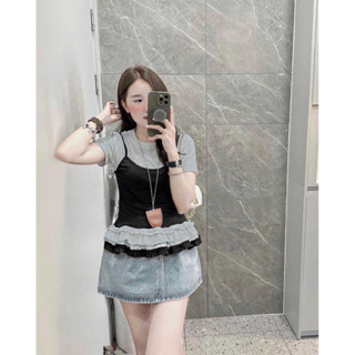 Áo giả yếm bèo tầng bigsize nữ – kiểu dáng mới, trẻ trung, hack dáng cực đỉnh