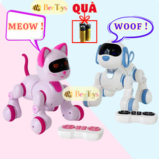 Chó robot điều khiển từ xa chú chó thông minh mèo robot đồ chơi công nghệ cảm ứng chuyển động cho bé Bee Toys