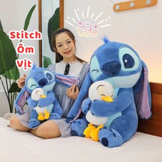 (HCM-Hỏa tốc 2h) Gấu bông Stitch ôm vịt cute dễ thương, Gấu bông koromi mắt xéo mini TA STORE