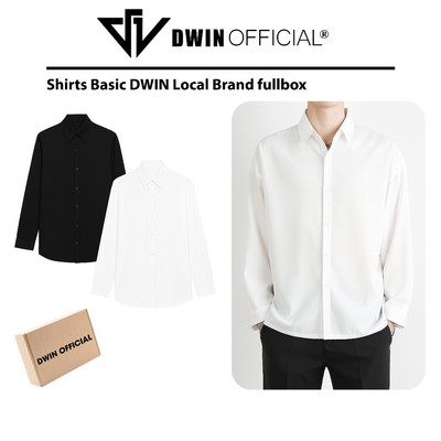 Áo sơ mi nam nữ dài tay DWIN trơn basic chất nhung chéo Hàn cao cấp chống nhăn SM06B