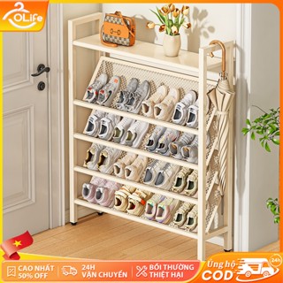 Olife Kệ để giày 3 4 5 tầng tiết kiệm không gian Giá đựng giày dép thép cacbon Giá để giày bằng dạng lưới nghiêng