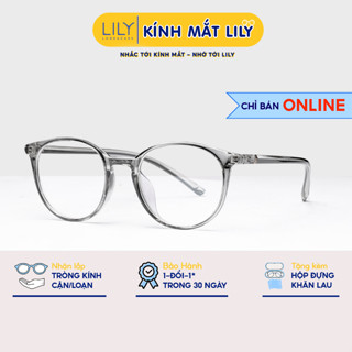 Kính cận gọng tròn nam nữ LILY EYEWEAR kiểu dáng thời thượng cứng cáp thanh nhẹ dễ đeo L203