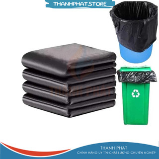 Túi nilon đen khổ lớn cho thùng rác to sét 1kg