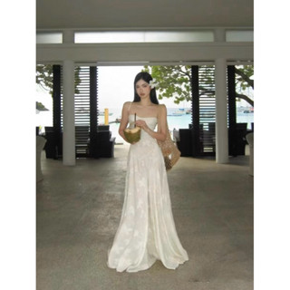 [CHAN BIGSIZE 55-85kg] Đầm hai dây dáng dài đi biển đi tiệc thanh lịch ullzzang bigsize