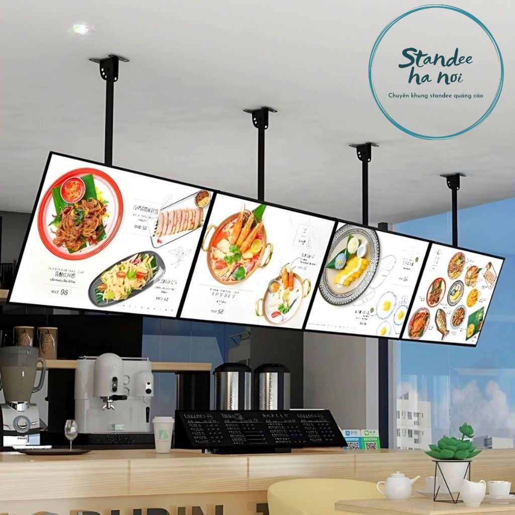 Combo Bảng Led Giá - treo thả trần Menu Led tranh điện quảng cáo