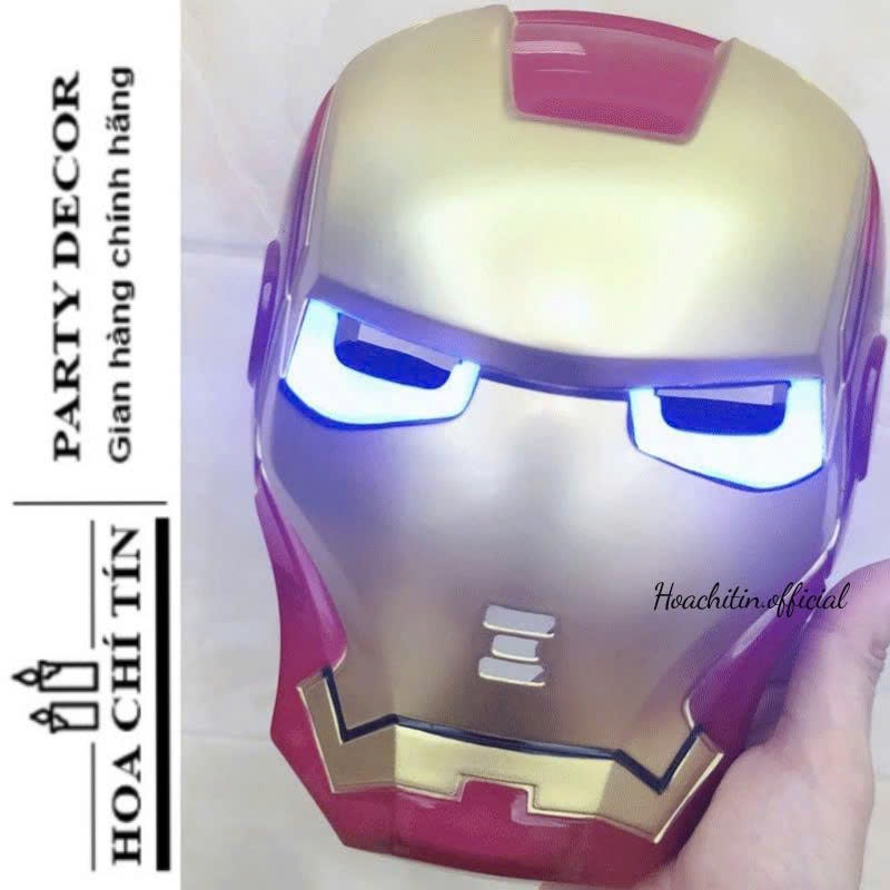 Mặt Nạ Người Sắt Iron Man Có Đèn